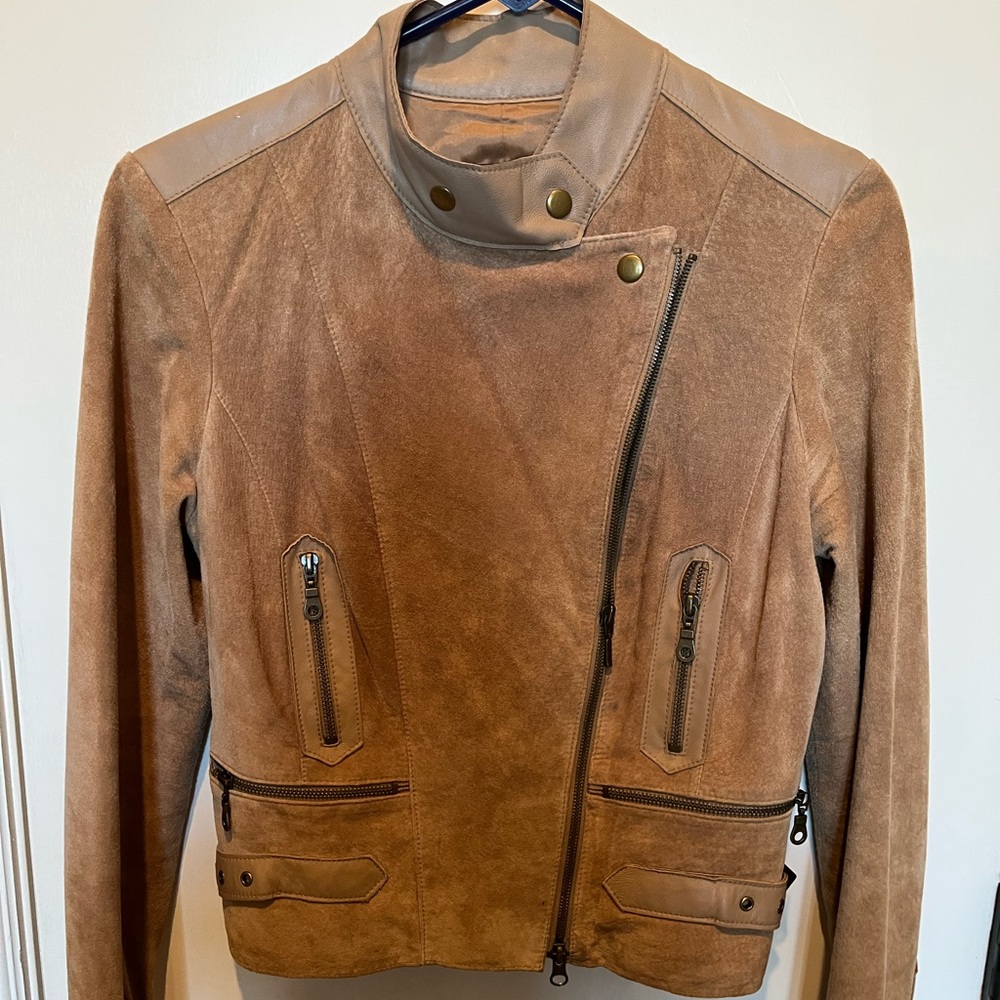 Bebe Caramel Leather Women's Jacket